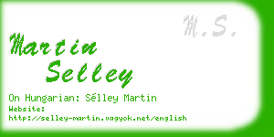 martin selley business card